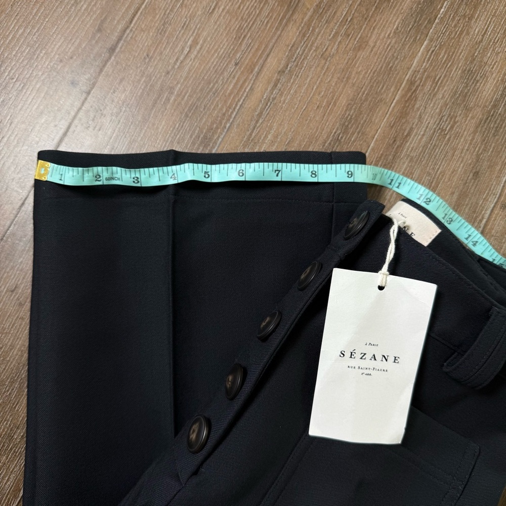 Sezane Pentalon Dan Trouser Wide Straight Leg Pants Wool Women's US Size 2 - Picture 6 of 15